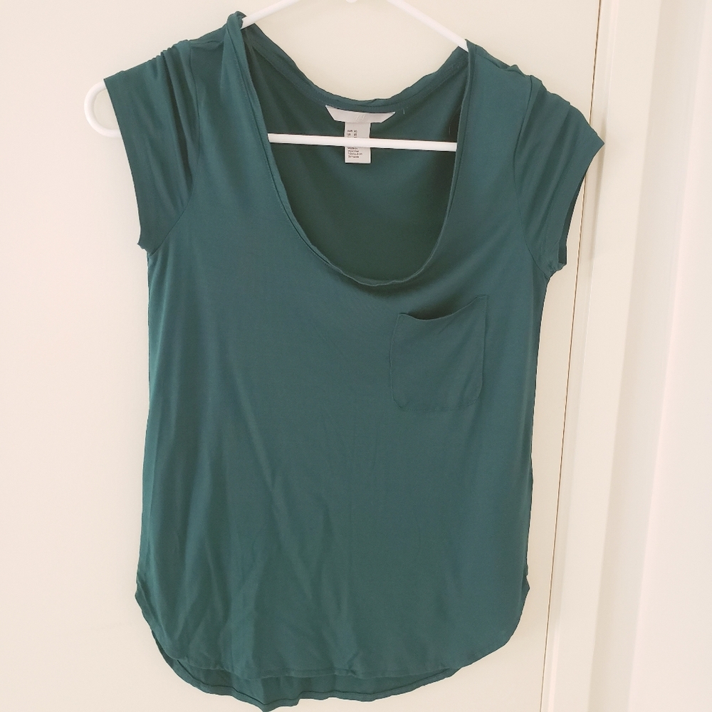 H&M top green